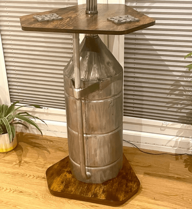 Race Fuel Can Lamp Table